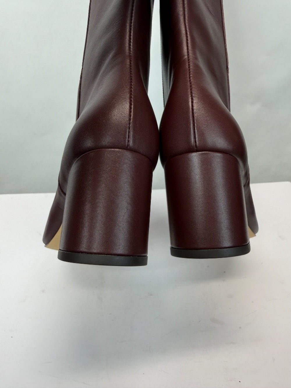 New Stuart Weitzman Celina Zip Leather Knee High Boot Sz 8 - Picture 6 of 16